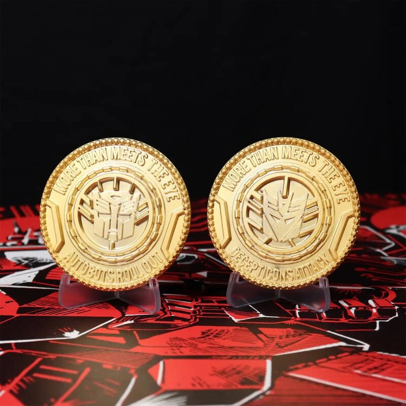 Transformers Autobot and Decepticon 24k Gold Plated Medallions